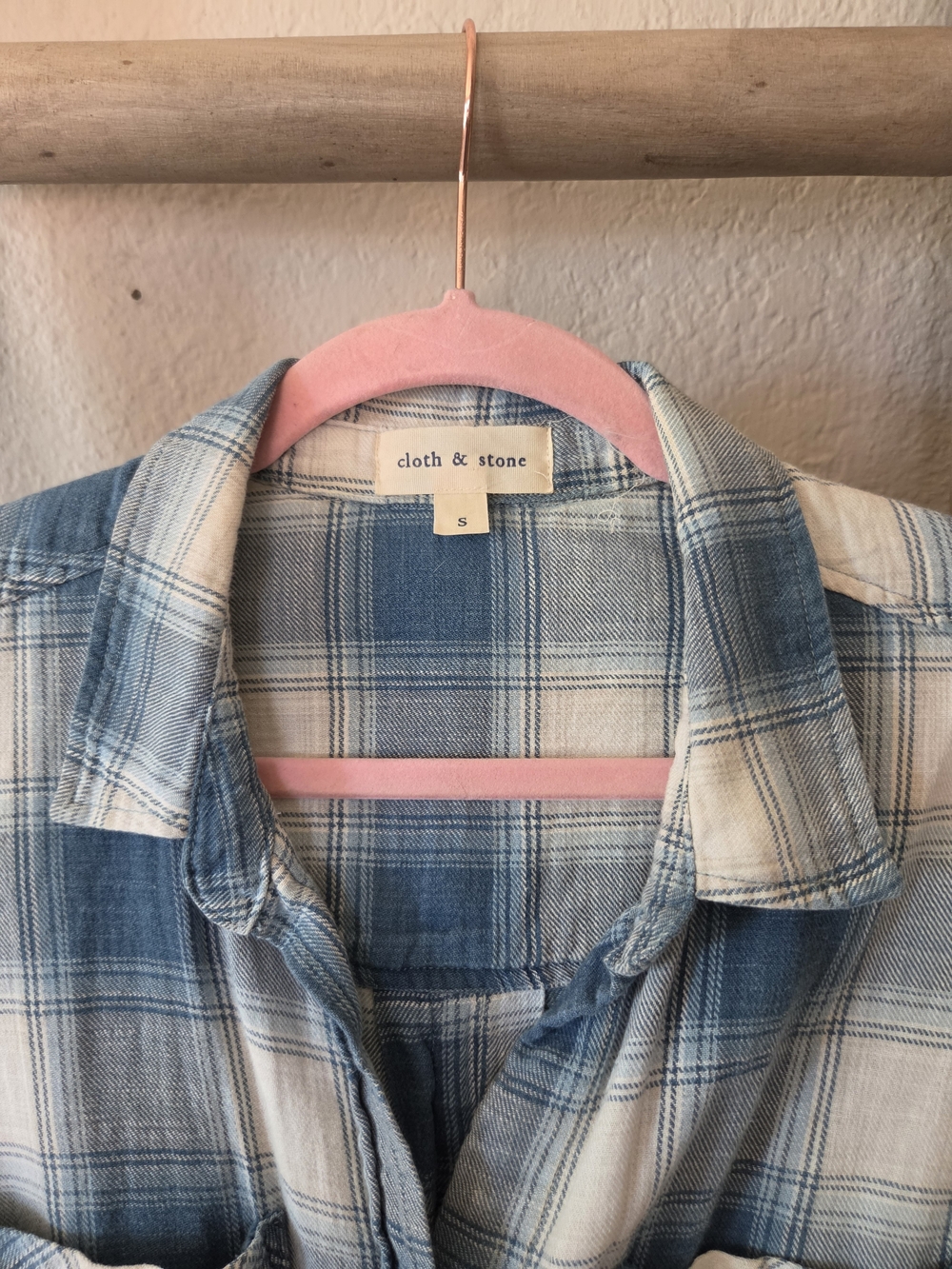 cloth & stone Blue Plaid Kids Shirt